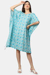 Shararat Cotton Full Length Nightdress - Light Blue — thumbnail 6